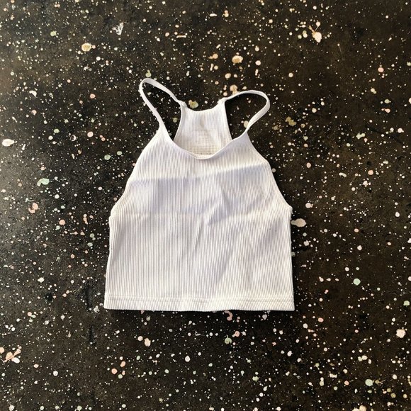 Free People X FP Movement Cropped Run Tank Top White - Picture 6 of 7
